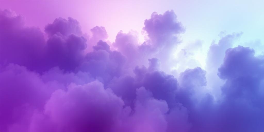Structures nuageuses douces aux teintes violettes et indigo